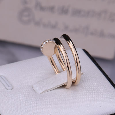 คุณภาพ B4211800 แหวนเล็บ Juste Un Clou ในเพชรสีเหลืองทอง 18k โรงงาน