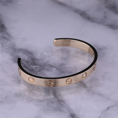 คุณภาพ Love Bracelet กำไลข้อมือทองคำ 18K พร้อมเพชร 1 เม็ด โรงงาน