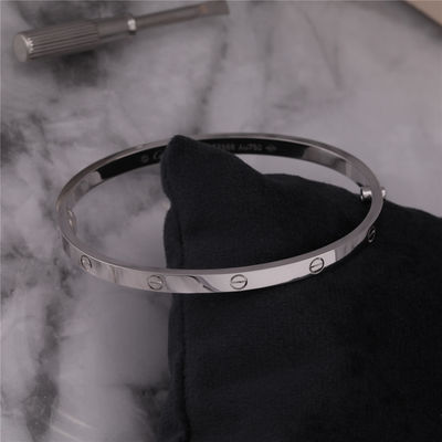 คุณภาพ เครื่องประดับสุดหรู LOVE BRACELET รุ่น SM ใหม่ ตัวเรือนทองคำขาว 18 กะรัต พร้อมไขควง โรงงาน