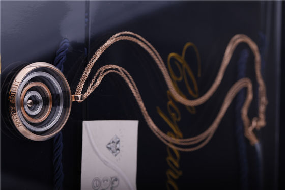 คุณภาพ สร้อยคอยาว Happy Spirit เครื่องประดับ Chopard Rose และจี้เพชรทองคำขาว 795014-9001 โรงงาน