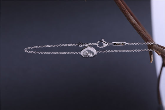 คุณภาพ สาวของขวัญเครื่องประดับ Chopard Happy Diamonds ไอคอนสร้อยข้อมือทองคำขาว 18k 85a054-1001 โรงงาน