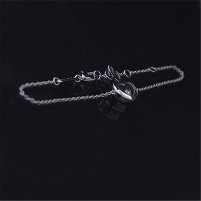 คุณภาพ สาวของขวัญเครื่องประดับ Chopard Happy Diamonds ไอคอนสร้อยข้อมือทองคำขาว 18k 85a054-1001 โรงงาน