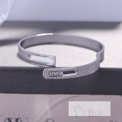 คุณภาพ สร้อยข้อมือเพชรทองคำขาว Paris Jewelry 4.5mm Width โรงงาน