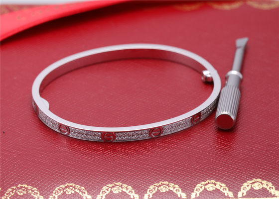 คุณภาพ N6710817 Love Bracelet Small Model Pavé ทองคำขาว เพชร โรงงาน